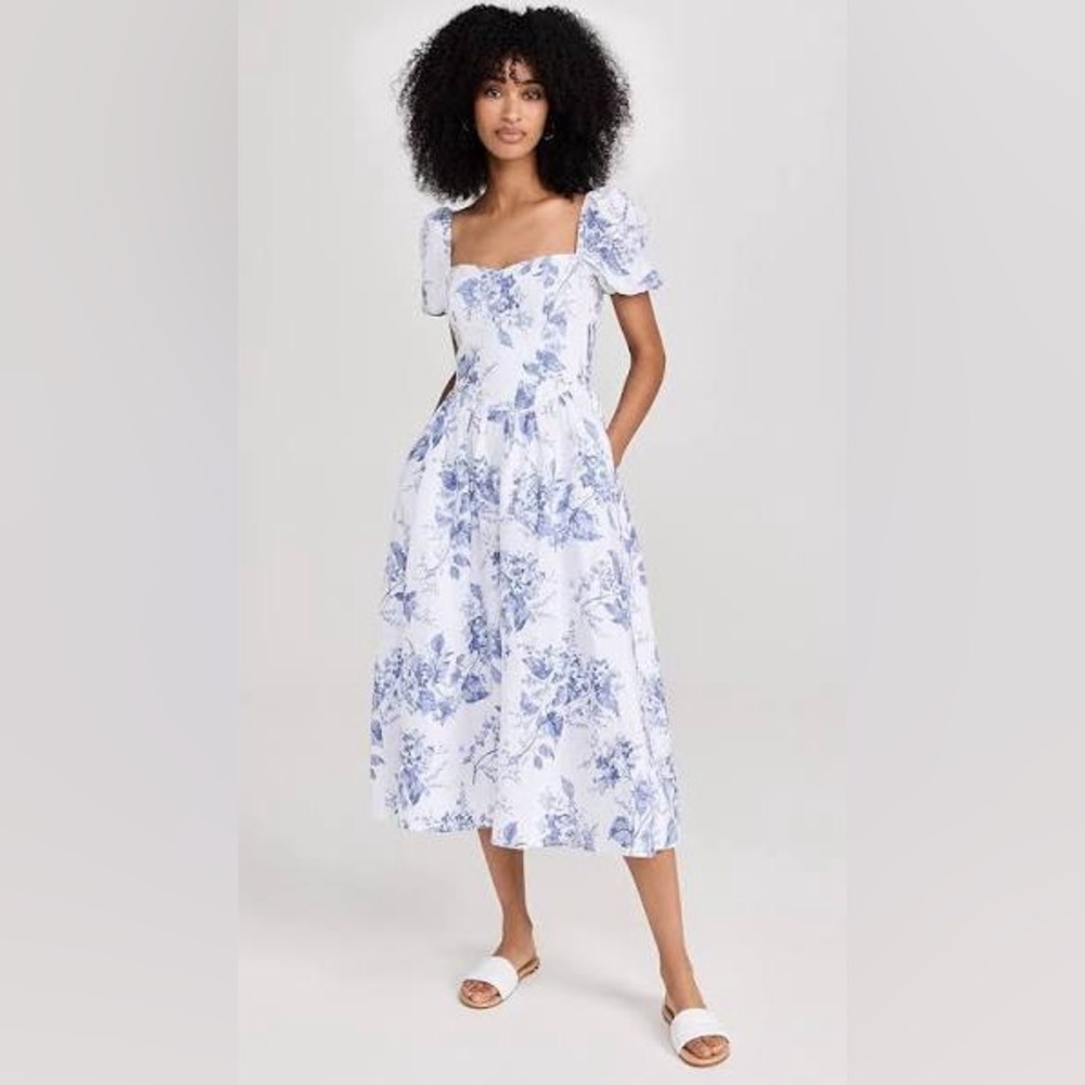 Reformation Davila Linen Midi dress (size 6)